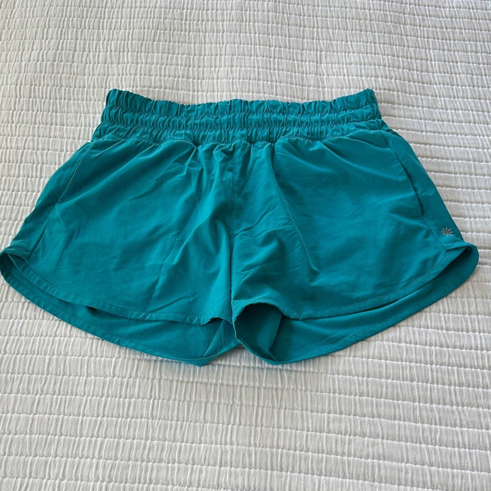 Athleta Girl Run Free Turquoise Shorts, 2.5” inseam, size xxl 16